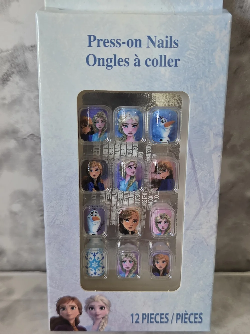 Disney Frozen Pour N' Paint & Press-On Nail Set - Purple, Blue, Pink